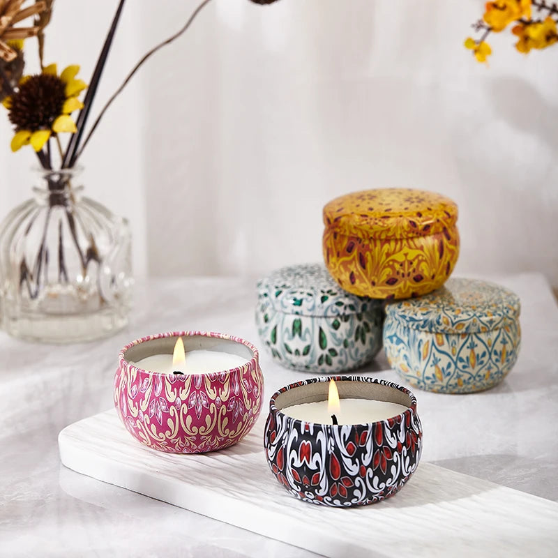 Obisesio 4pc & 12pc Scented Soy Candle Set – Aromatherapy Gift for Home & Friends